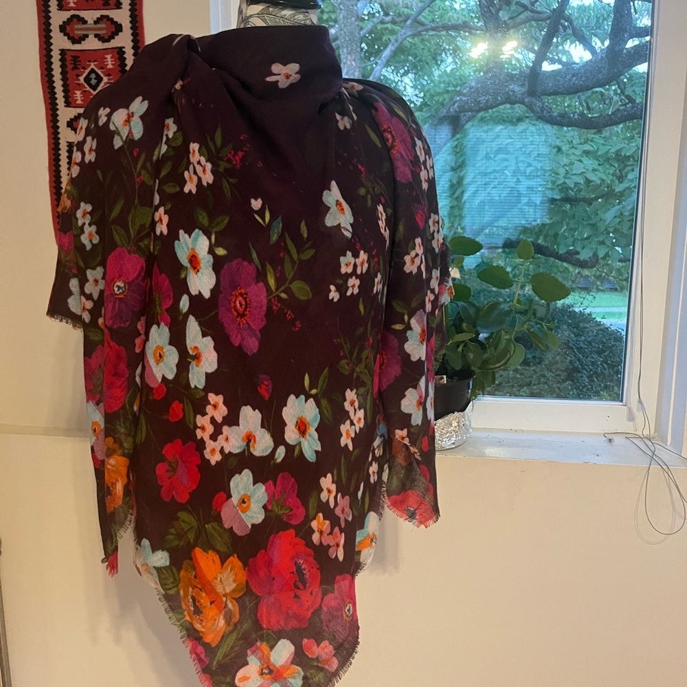 Echo Scarf With Floral Design